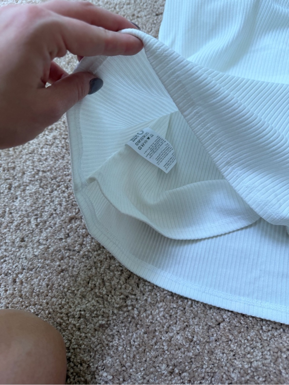 Reformation Ivory Ribbed Square-Neck Tank - Picture 4 of 5